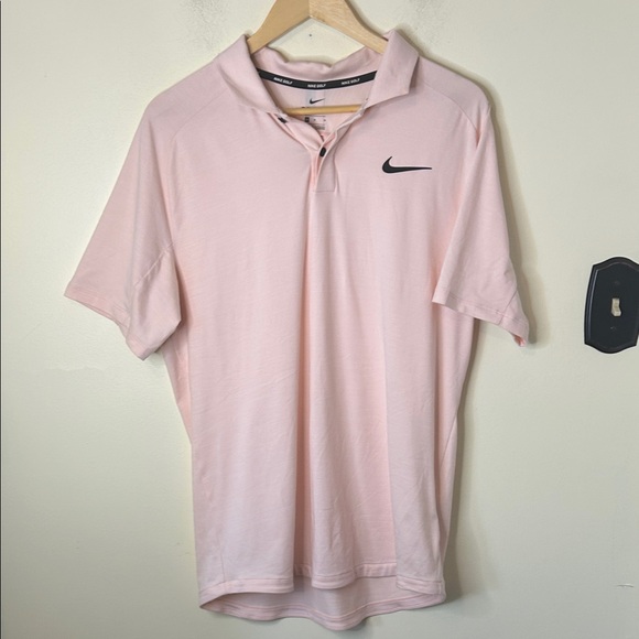 Nike Other - Nike Tiger Woods Golf Collection Men's Pink Polo Shirt Dry Fit Size M